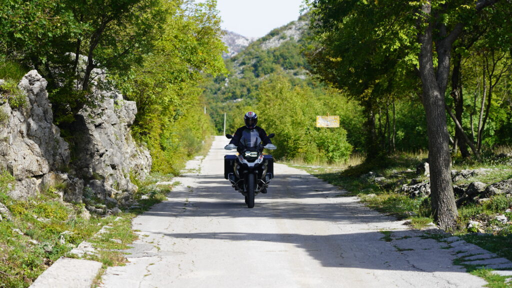 Riding BMW r1250GS in Montenegro